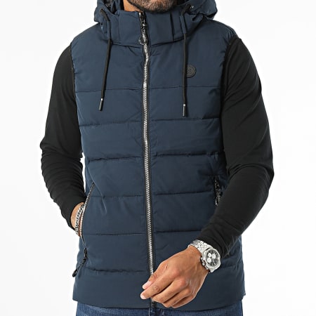 Kymaxx - Cappotto senza maniche Navy