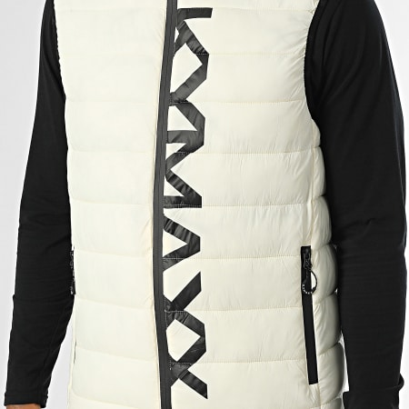 Kymaxx - Cappotto senza maniche Off-White