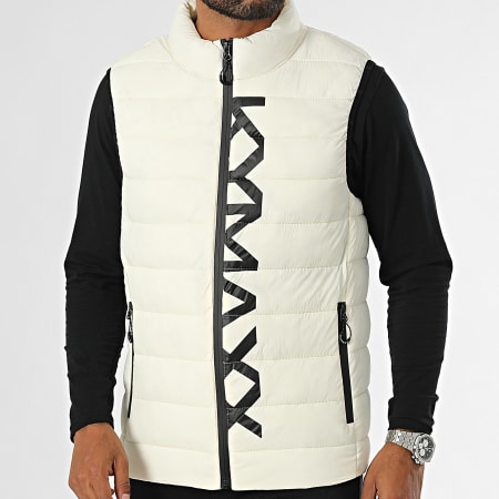 Kymaxx - Cappotto senza maniche Off-White