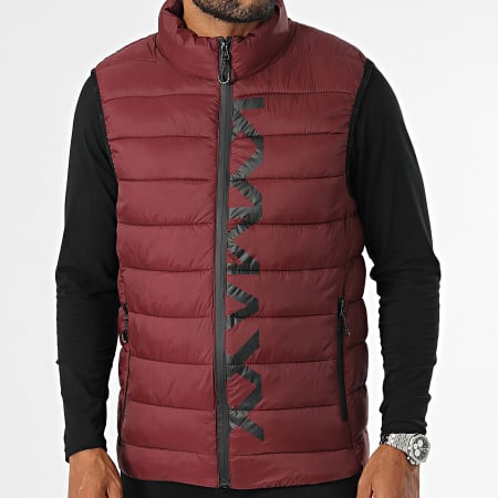 Kymaxx - Cappotto senza maniche Bordeaux