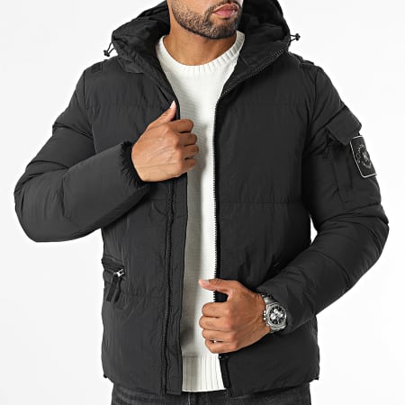 Kymaxx - Chaqueta negra con capucha