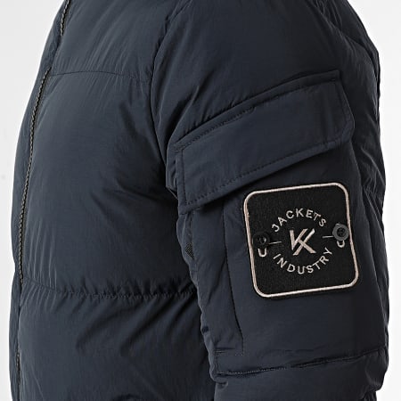 Kymaxx - Chaqueta azul marino con capucha