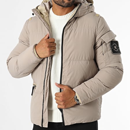 Kymaxx - Beige jack met capuchon