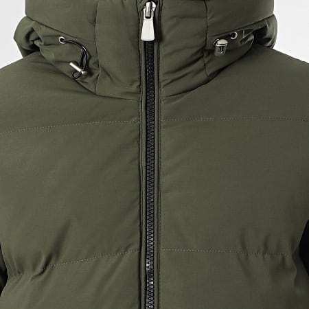 Kymaxx - Parka con capucha verde caqui