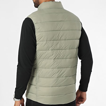 Kymaxx - Cappotto senza maniche verde cachi chiaro