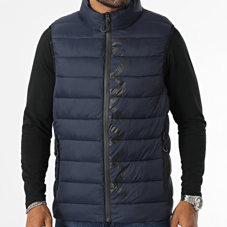 Kymaxx - Cappotto senza maniche Navy