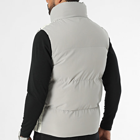 MTX - Cappotto senza maniche a righe grigio