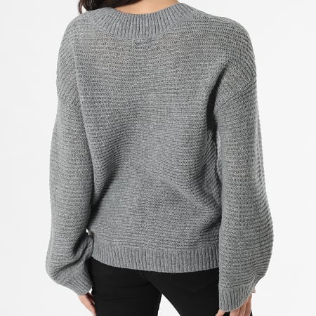 Only - Maddy Life Jersey Cuello V Mujer Gris