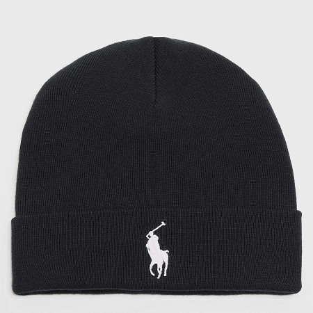 Polo Ralph Lauren - Set de bufanda y gorro negro Original Player