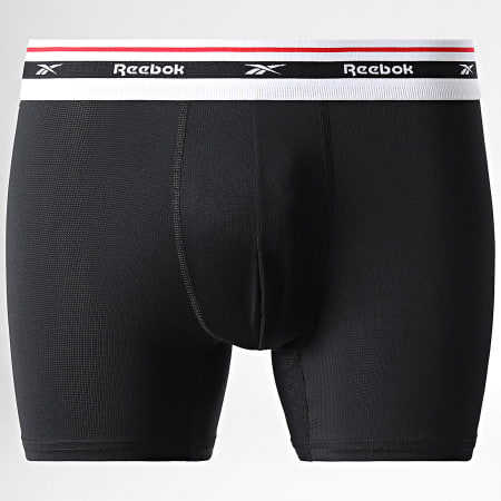 Reebok - Juego De 3 Calzoncillos Boxer Negro Blanco Gris 15030