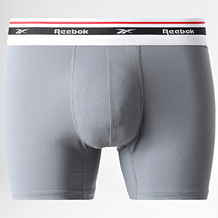 Reebok - Juego De 3 Calzoncillos Boxer Negro Blanco Gris 15030