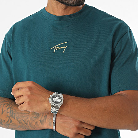 Tommy Jeans - Camiseta Gold Signature 9692 Bottle Green