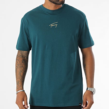 Tommy Jeans - Camiseta Gold Signature 9692 Bottle Green