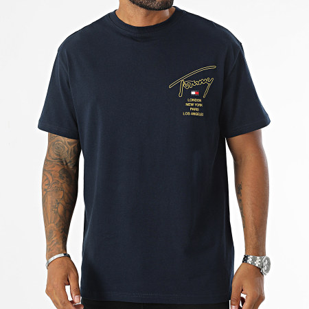 Tommy Jeans - Tee Shirt Sig City Twist 9698 Bleu Marine