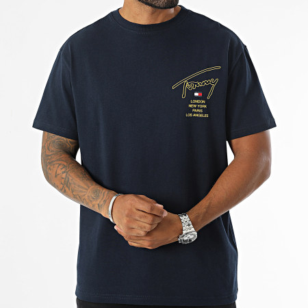 Tommy Jeans - Tee Shirt Sig City Twist 9698 Bleu Marine