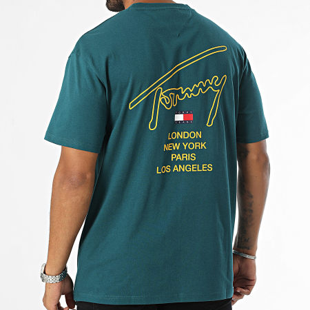 Tommy Jeans - Sig City Twist Tee Shirt 9698 Verde bottiglia