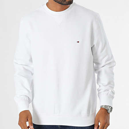 Tommy Hilfiger - Cuello redondo Sudadera polar 7232 Blanco