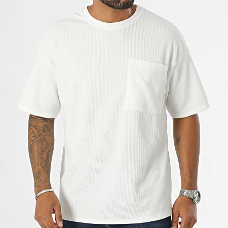 Uniplay - Camiseta de bolsillo oversize blanca