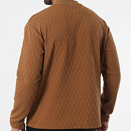 Uniplay - Sudadera de cuello redondo camel oscuro