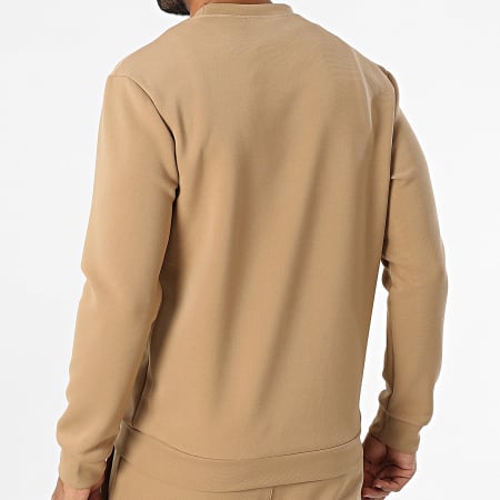 Uniplay - Conjunto de sudadera de cuello redondo y pantalón de chándal camel