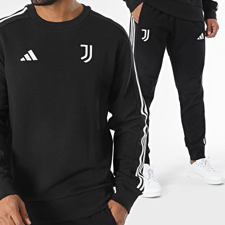 Ensemble De Survetement A Bandes Juventus IT3788 IT3787 Noir