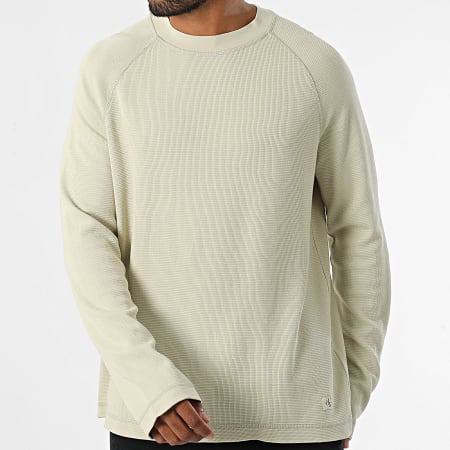 Calvin Klein - Sudadera de cuello redondo 6450 Beige