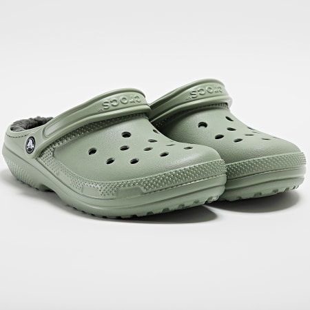 Crocs - Zueco clásico forrado 203591 Musgo