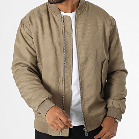 Frilivin - Chaqueta bomber beige oscuro