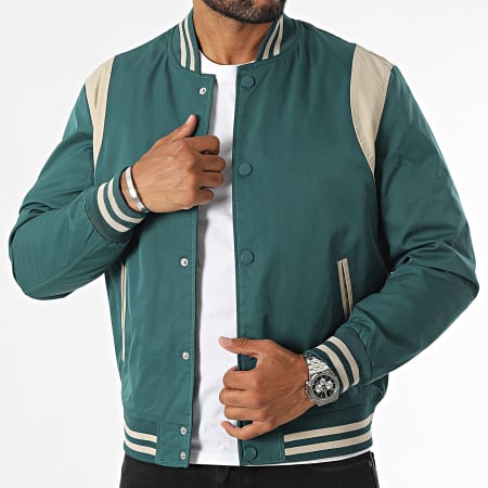 Frilivin - Chaqueta Teddy Verde Oscuro