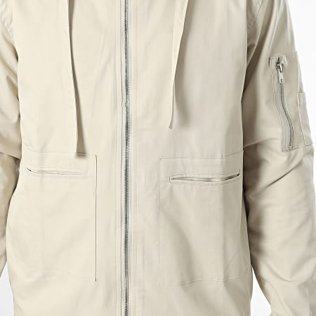 Frilivin - Beige Zip-jas met capuchon en Cargo-broekset