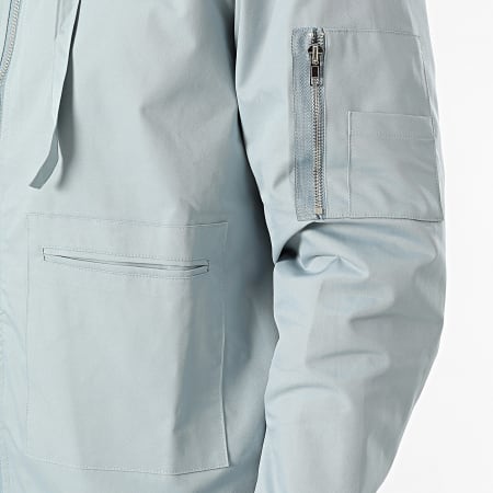 Frilivin - Ensemble Veste Zippée Capuche Et Pantalon Cargo Bleu Clair