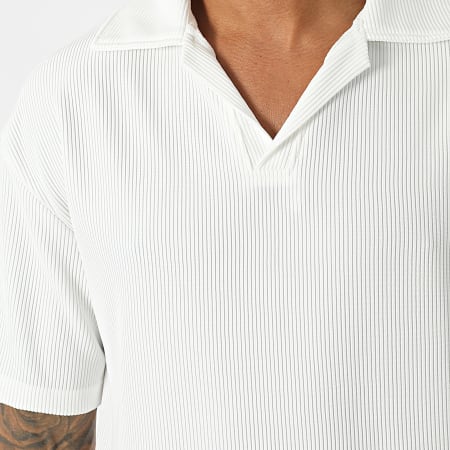 Frilivin - Conjunto de camiseta blanca con cuello de pico y pantalón de chándal