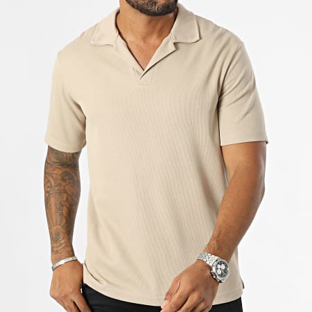 Frilivin - Beige V-hals T-shirt