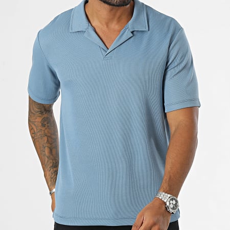 Frilivin - Camiseta cuello pico Azul claro