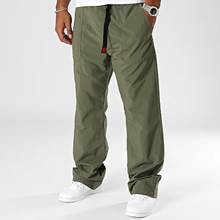 Pantalon Bergame Vert - 100% Coton Bio - Coupe Droite 7/8 - Style Décontracté Chic