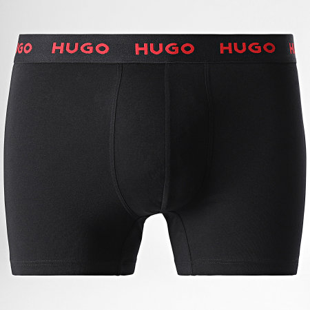 HUGO - Juego de 3 Boxers 50517886 Negro Azul Marino Verde Caqui