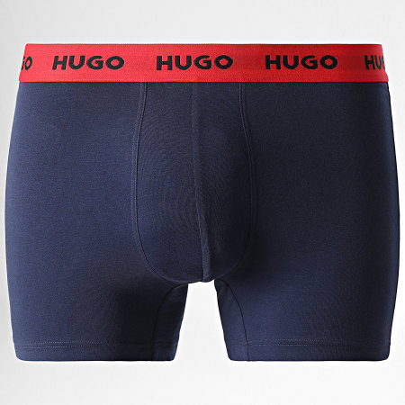 HUGO - Juego de 3 Boxers 50517886 Negro Azul Marino Verde Caqui