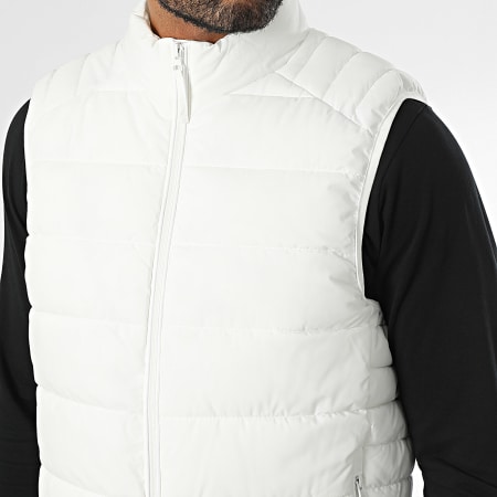 Kymaxx - Chaqueta de pluma sin mangas Blanca