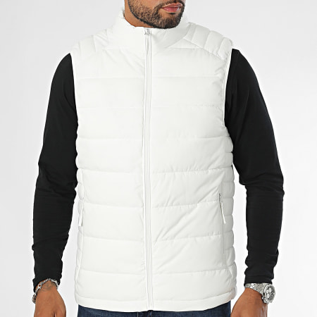 Kymaxx - Chaqueta de pluma sin mangas Blanca