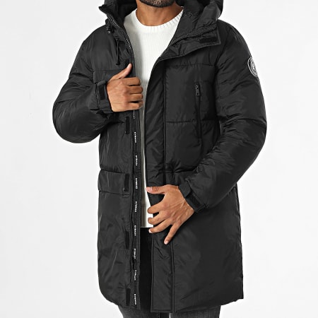 Kymaxx - Zwarte parka met capuchon