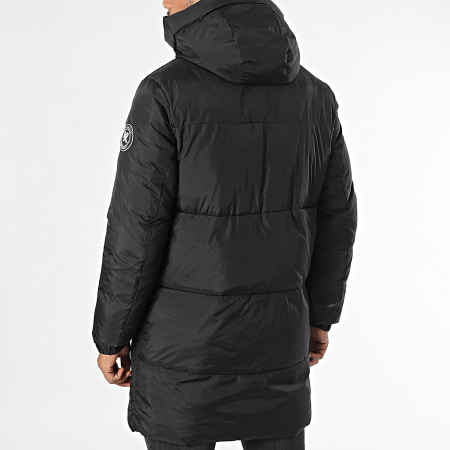 Kymaxx - Parka negra con capucha