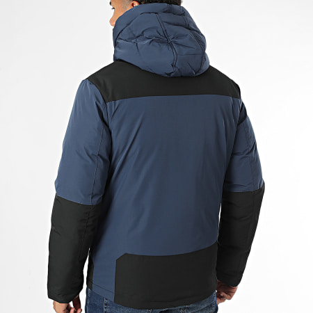 Kymaxx - Parka con capucha azul marino