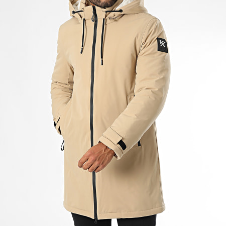 Kymaxx - Parka con capucha beige