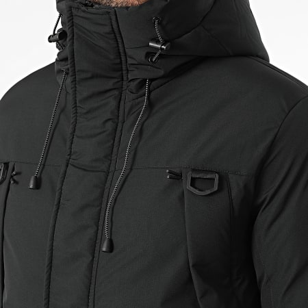 Kymaxx - Zwarte parka met capuchon