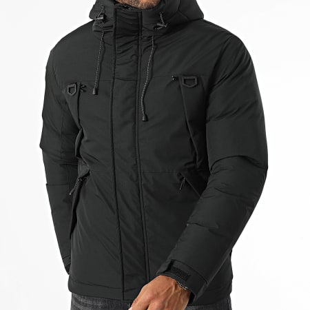 Kymaxx - Zwarte parka met capuchon