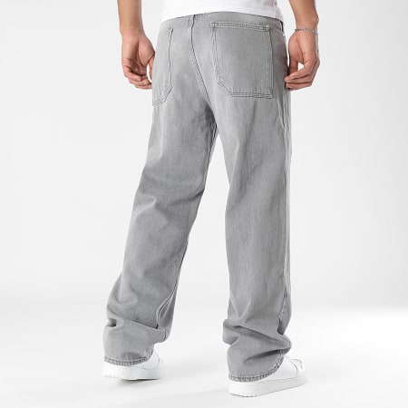 LBO - Vaqueros Baggy Wide Leg Destroy 3575 Denim Gris Claro