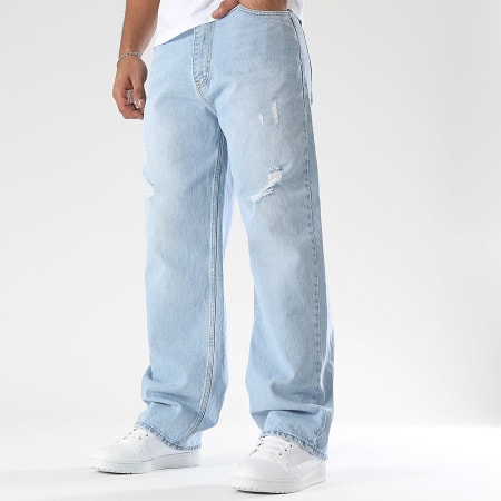 LBO - Jean Baggy Large Avec Destroy 3576 Bleu Denim