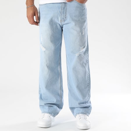 LBO - Jean Baggy Large Avec Destroy 3576 Bleu Denim