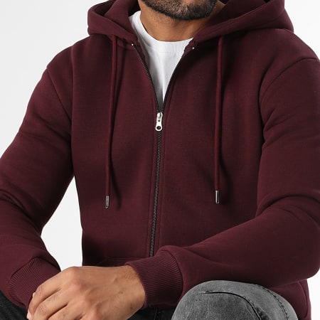 LBO Sweat Zippé Capuche 3590 Bordeaux - Main Image