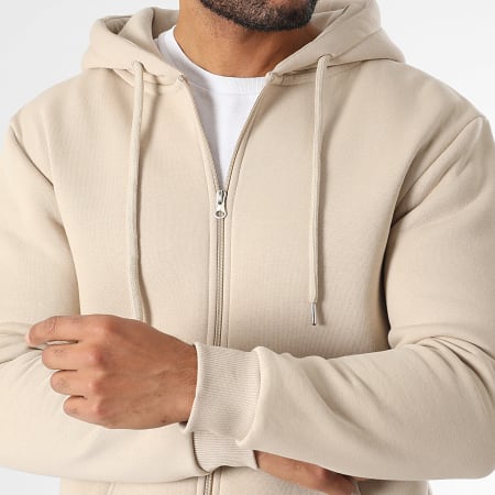LBO - Sweat Zippé Capuche 3592 Beige